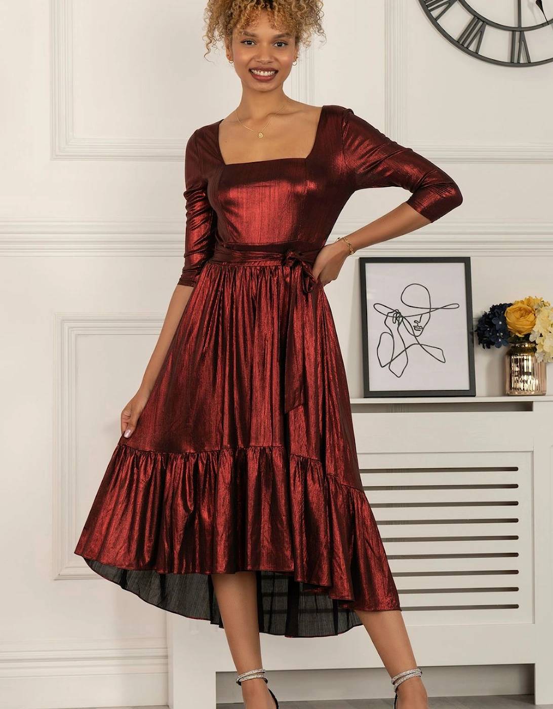 Orly Sparkly Midi Dress, 2 of 1