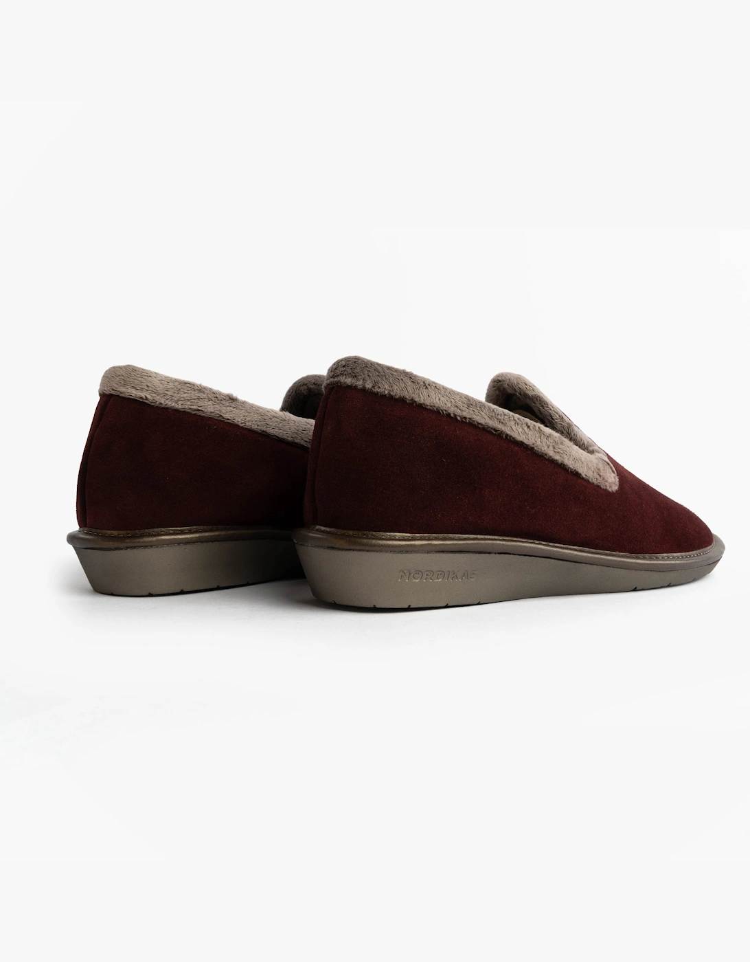 305 Womens Suede Full Slippers Bordo
