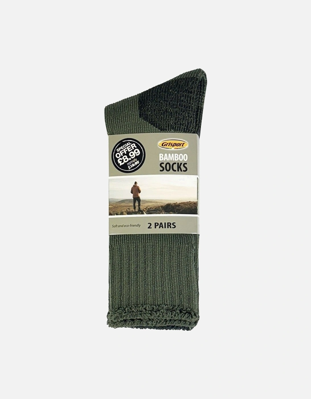 Bamboo 2 Pack Mens Socks (M) (39/42), 4 of 3
