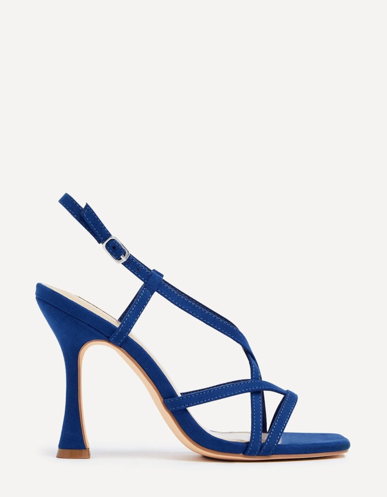 Sabrina Cobalt Blue Suede Square Toe High Heel