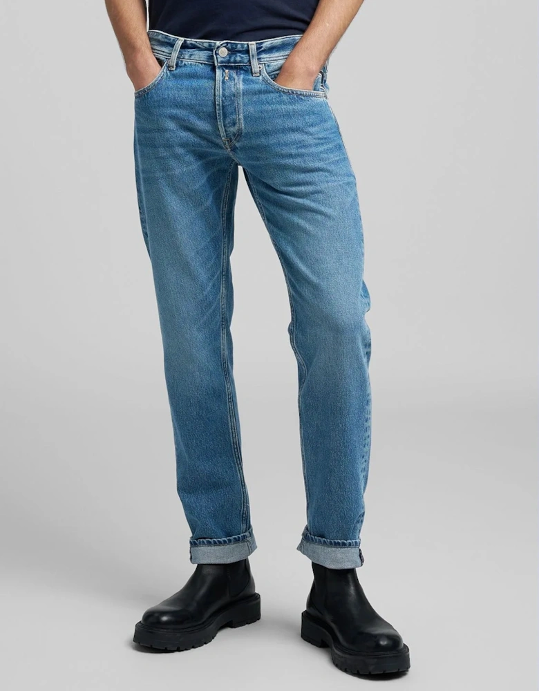 Grover Straight Fit Jeans - Medium Blue