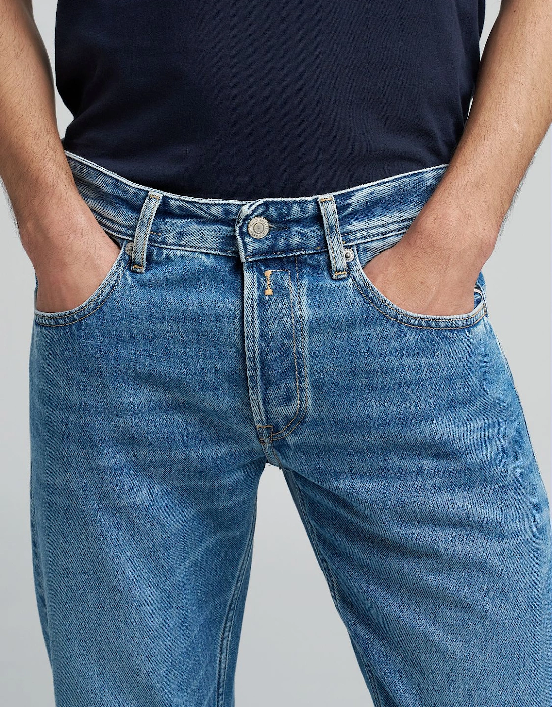 Grover Straight Fit Jeans - Medium Blue