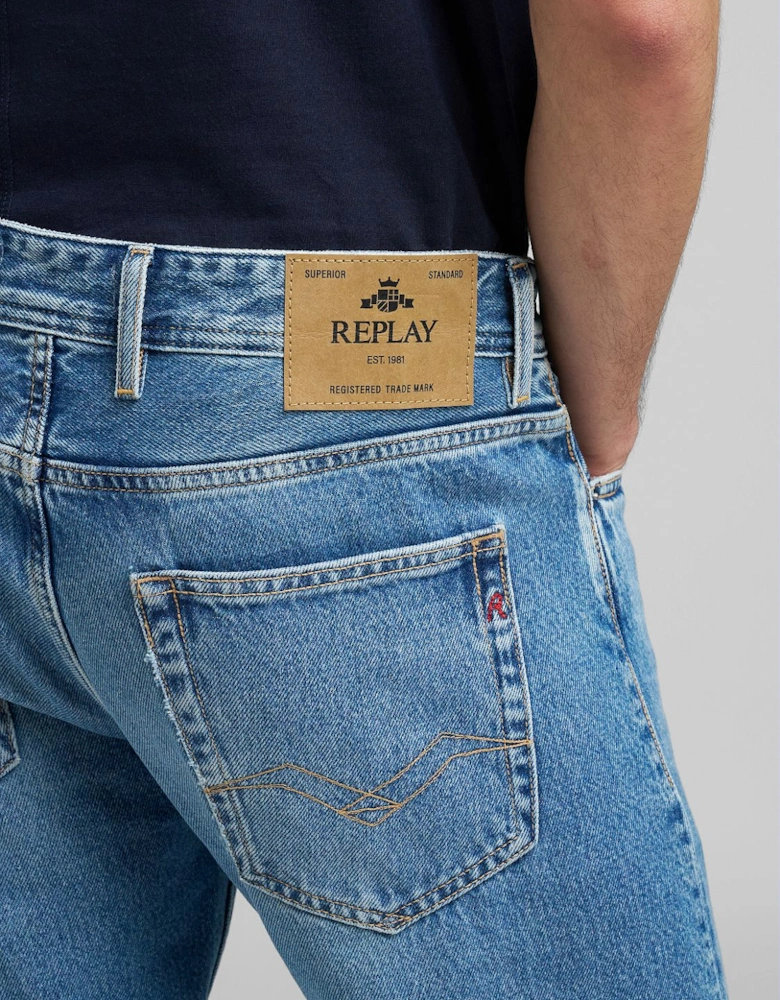 Grover Straight Fit Jeans - Medium Blue