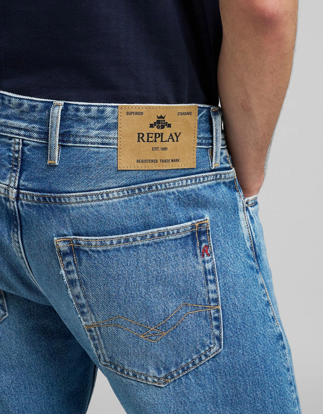 Grover Straight Fit Jeans - Medium Blue