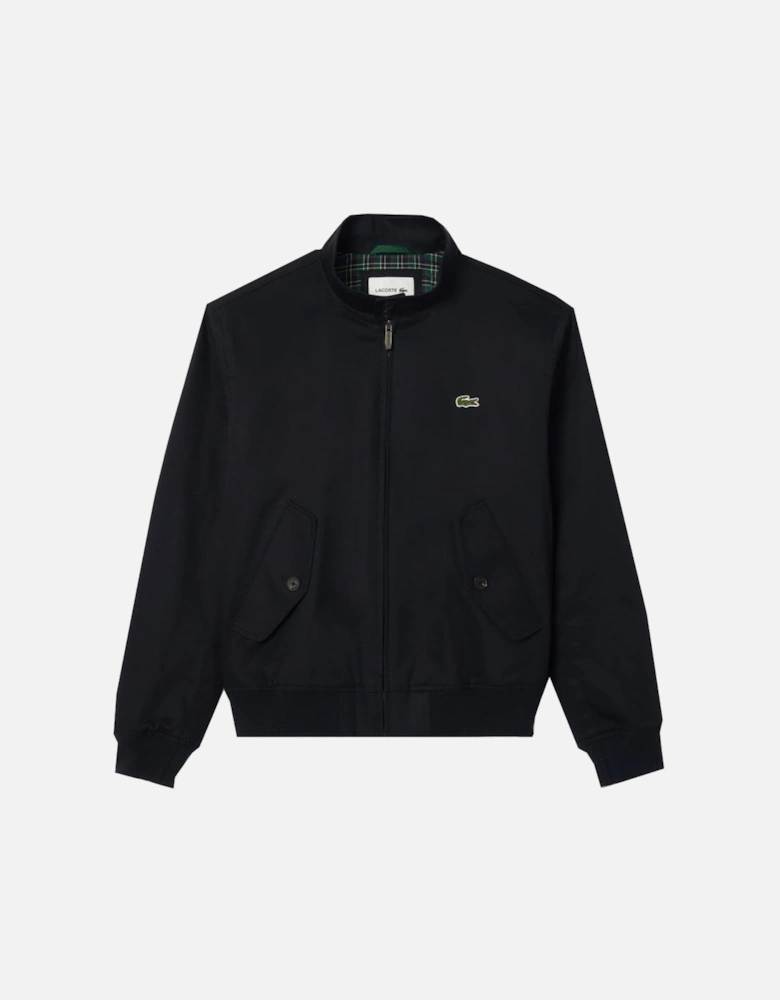 Men's Navy Water Repellent Twill Harrington Jacket