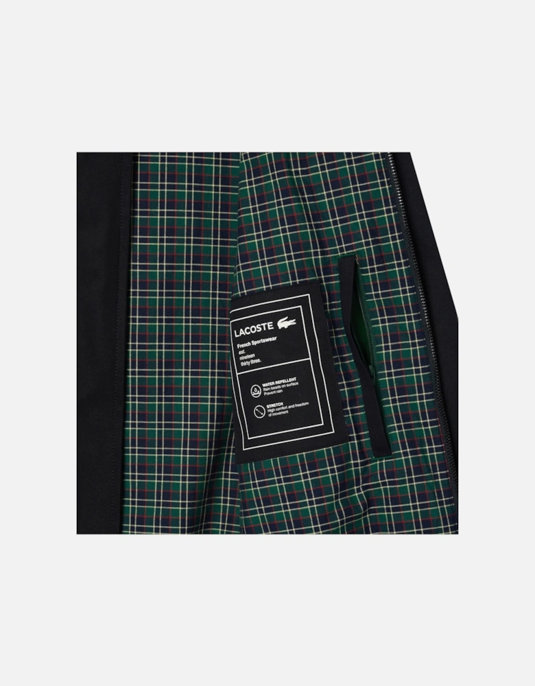 Men's Navy Water Repellent Twill Harrington Jacket