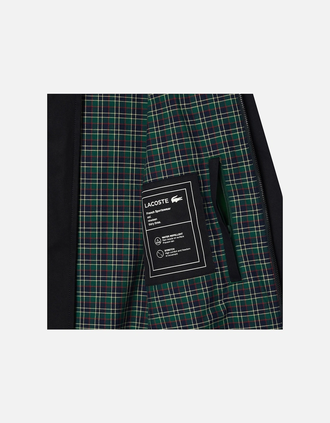 Men's Navy Water Repellent Twill Harrington Jacket