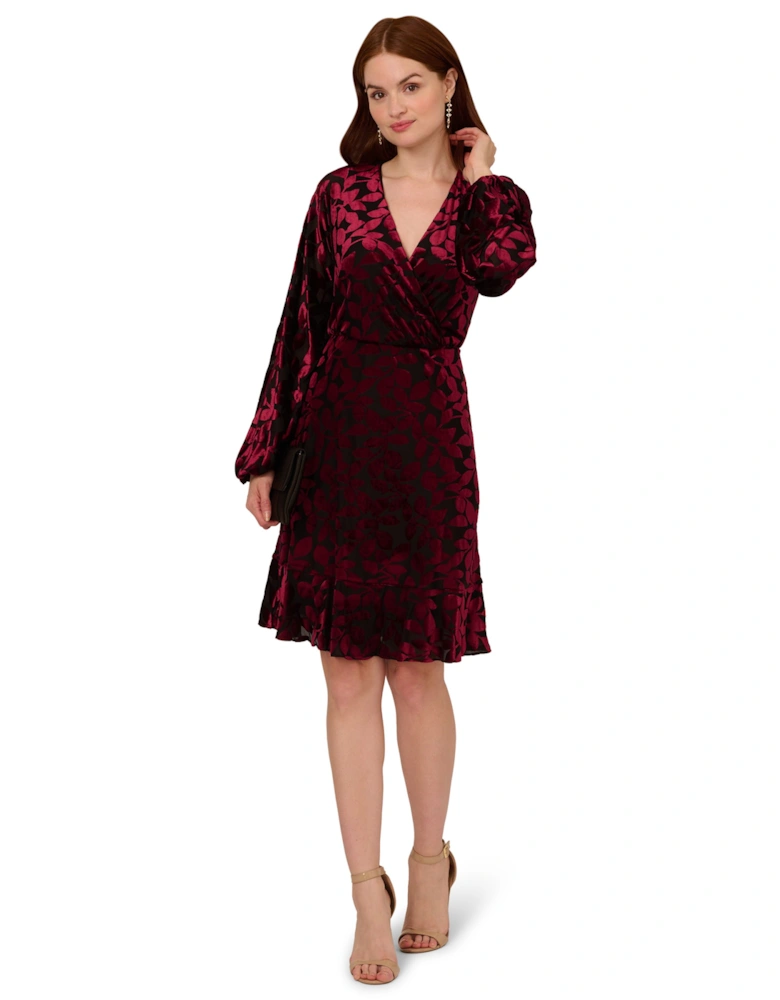 Velvet Burnout Short Dress