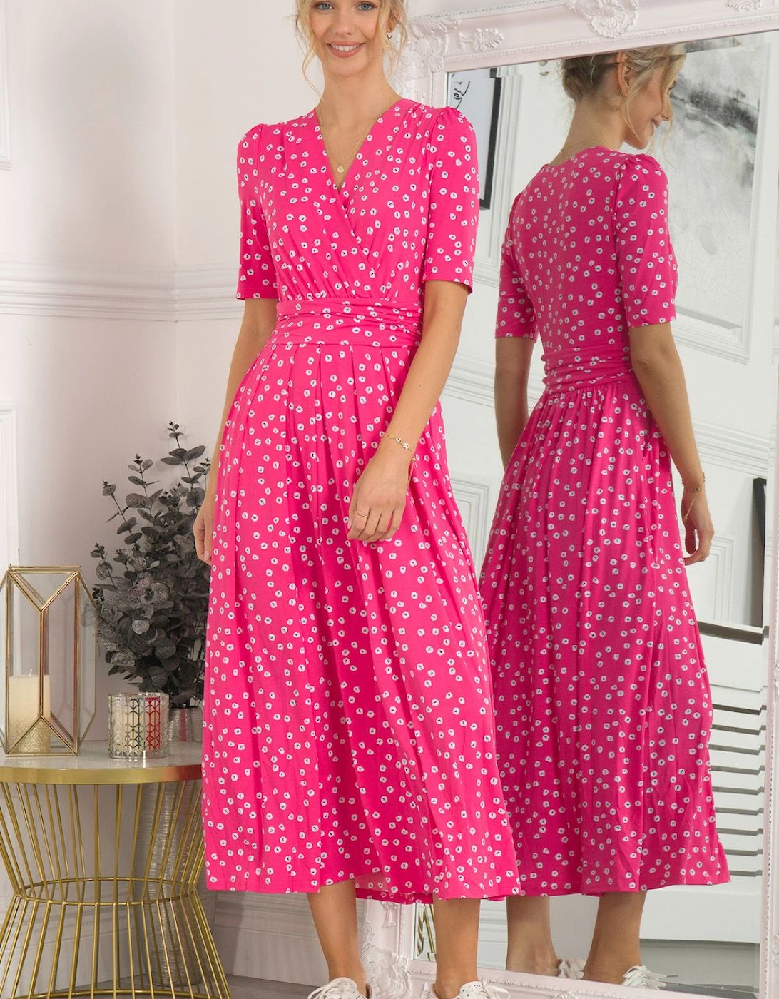 Racquel Spot Jersey Maxi Dress, 2 of 1