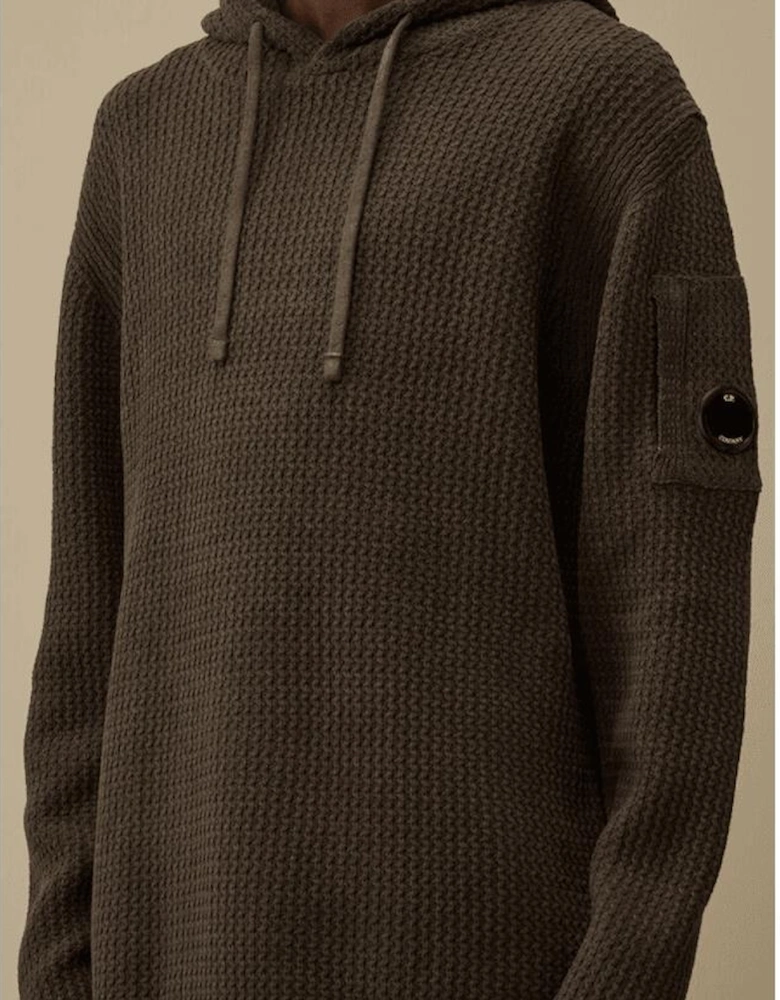 Chenille Cotton Textured Gunmetal Grey Hoodie