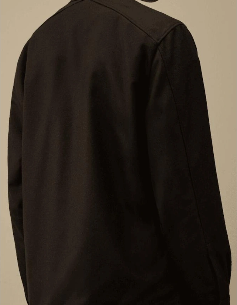 Felt Black Button Down Overshirt