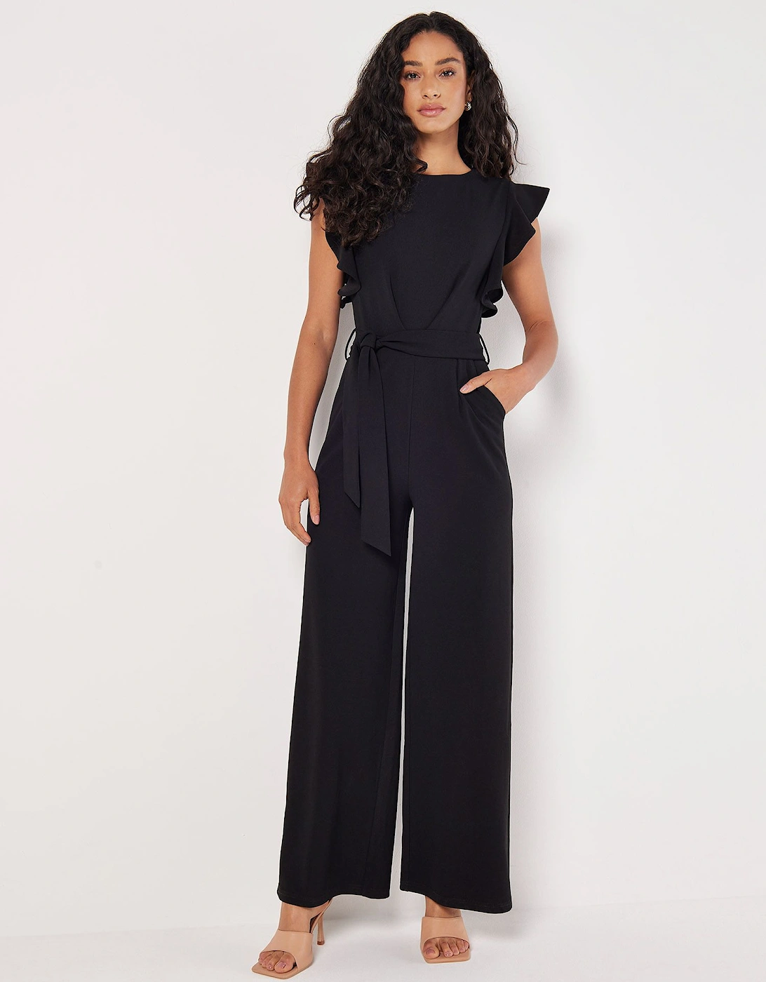 Ruffle Sleeve Jersey Jumpsuit, 2 of 1