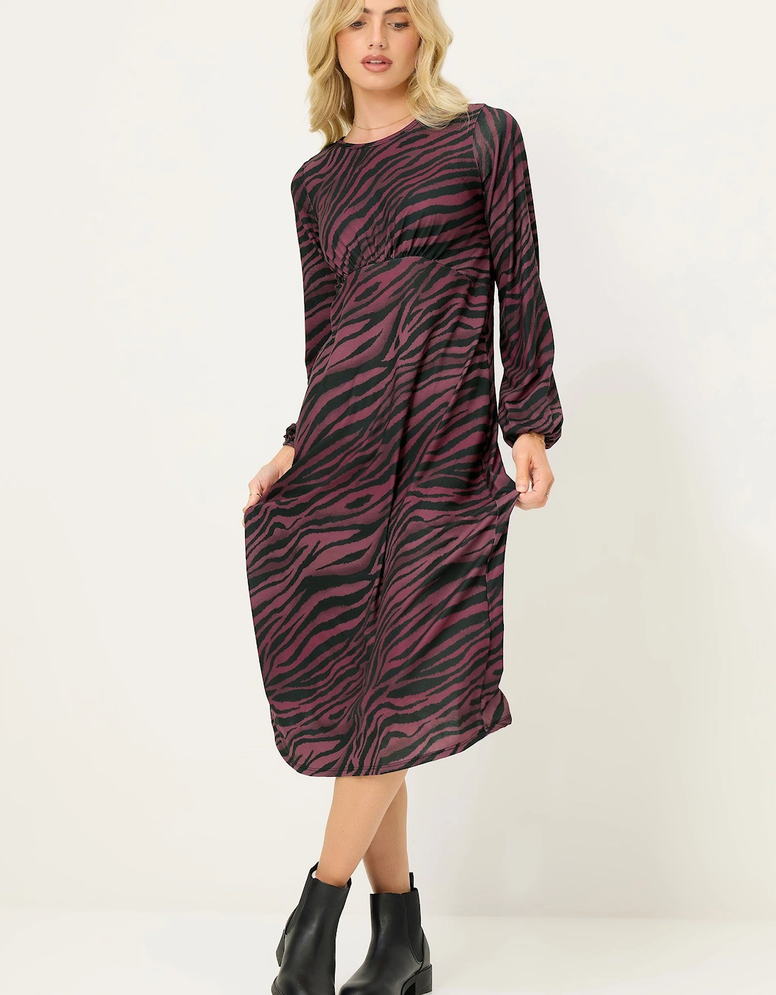 Petite Zebra Print Dress, 2 of 1