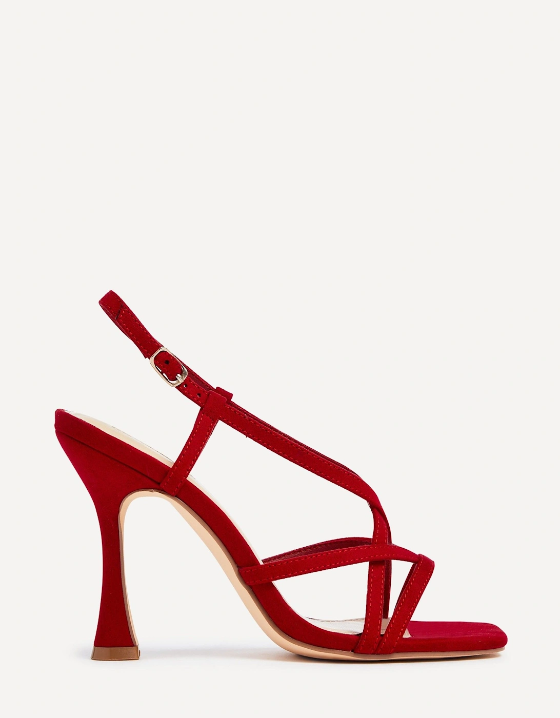 Sabrina Red Suede Square Toe High Heel, 2 of 1