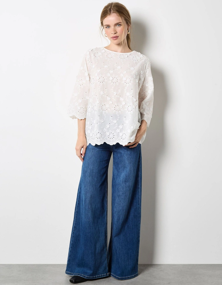 Flower Bell Sleeve Top