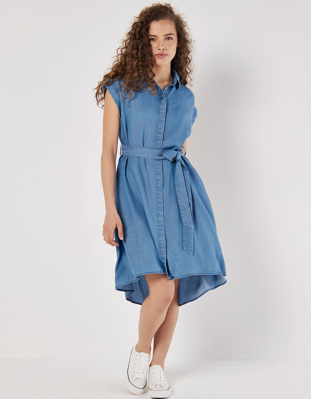 Denim Shirt Mini Dress, 2 of 1