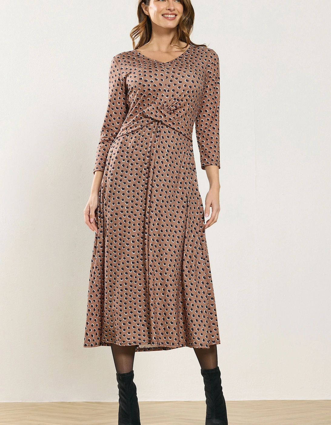 Spot Twist Front Maxi Dress, 2 of 1