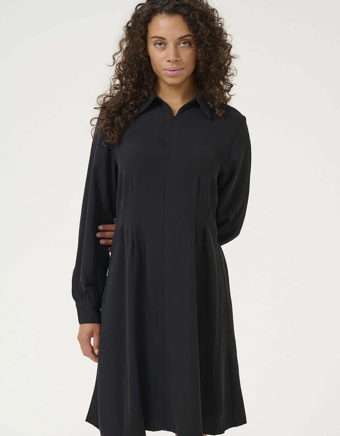 Signa Long Sleeve Collared Dress, 2 of 1
