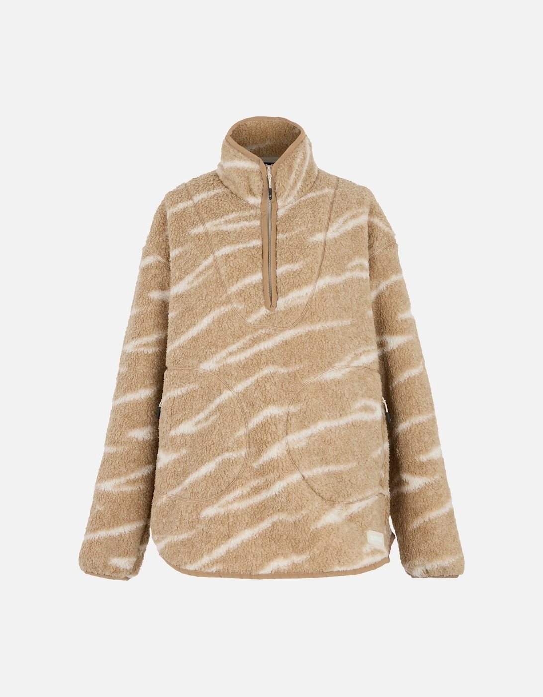 Womens/Ladies Frankie Abstract Borg Half Zip Fleece Jacket, 6 of 5