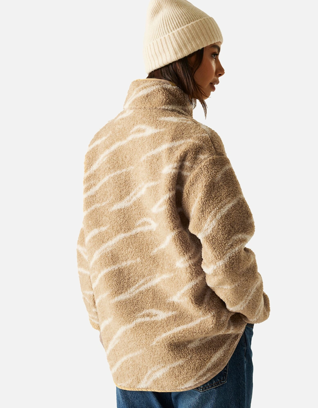 Womens/Ladies Frankie Abstract Borg Half Zip Fleece Jacket