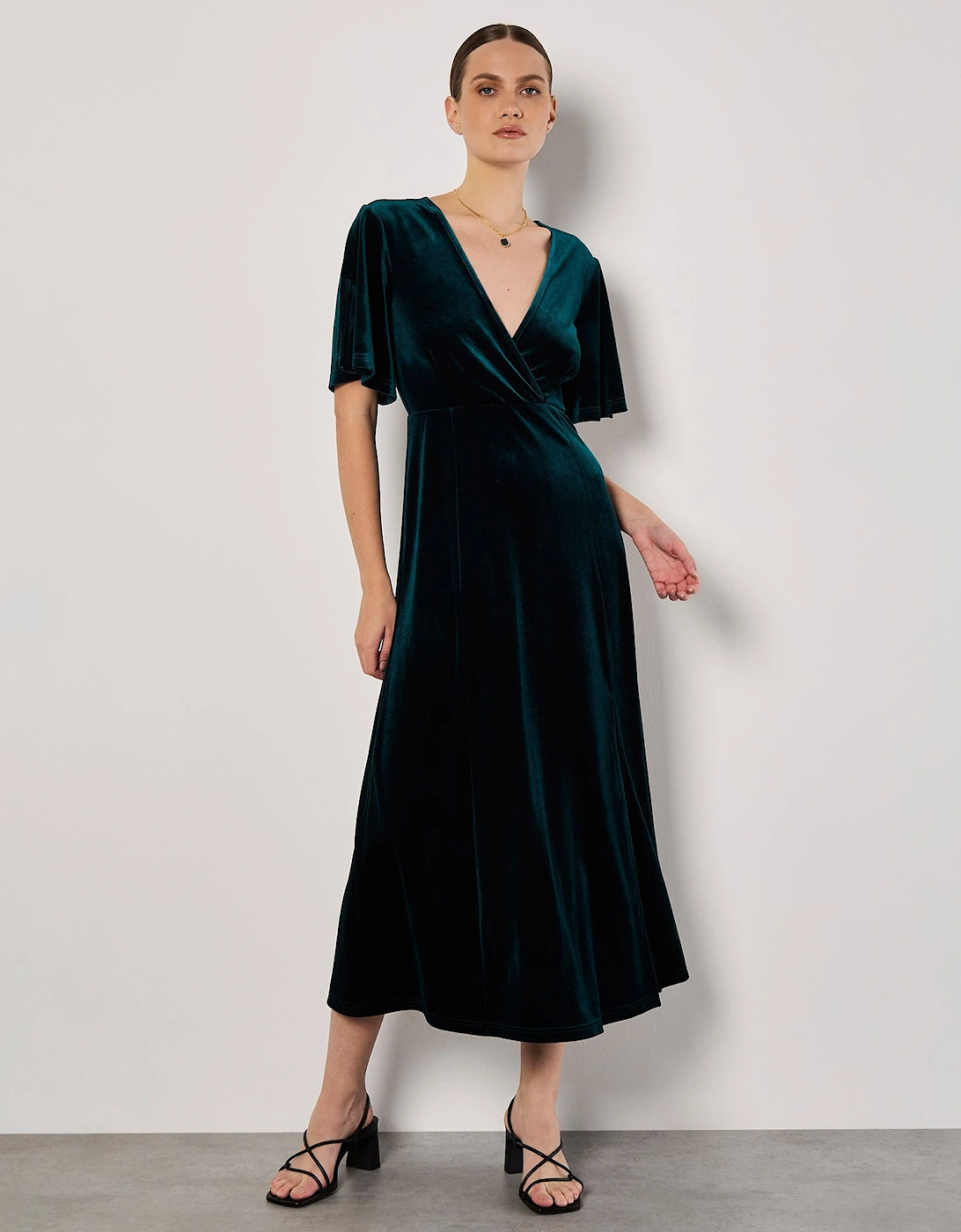 Velvet Wrap Maxi Dress, 2 of 1