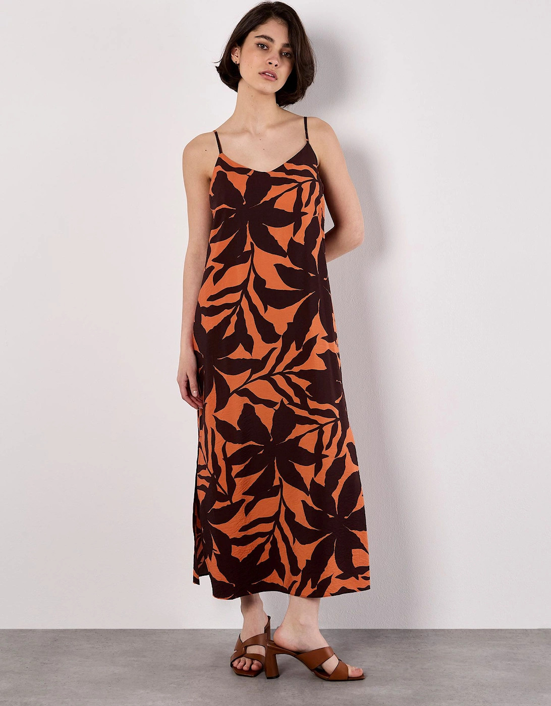 Floral Silhouette Cami Midi Dress, 2 of 1