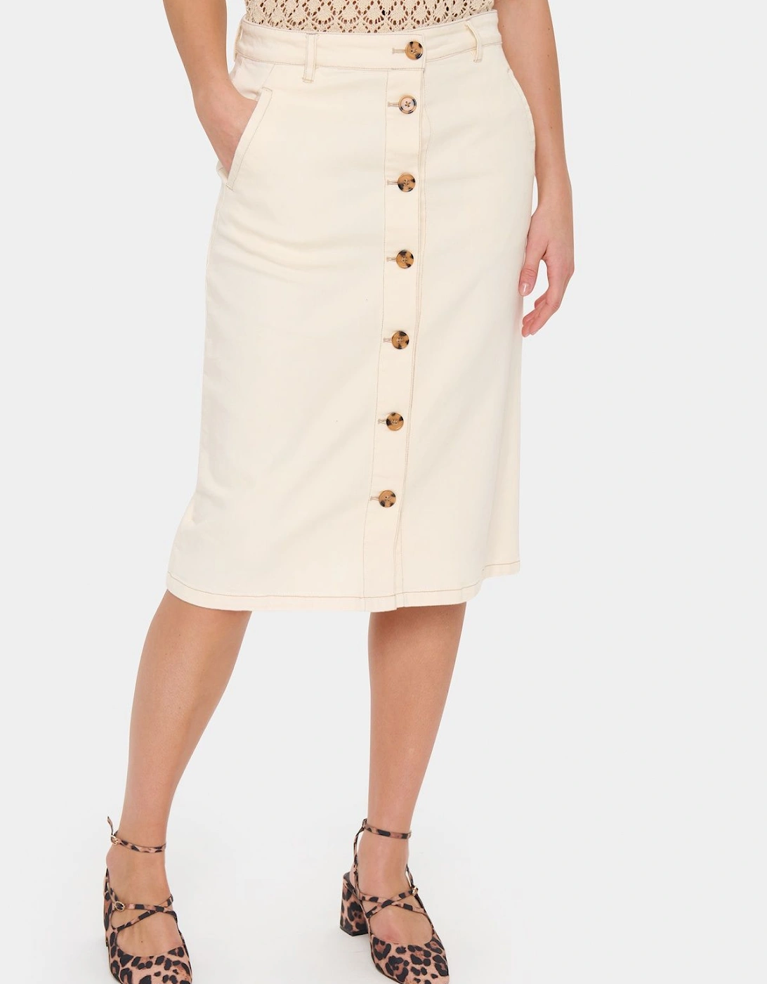 KayoSZ Button Down Midi Skirt, 2 of 1