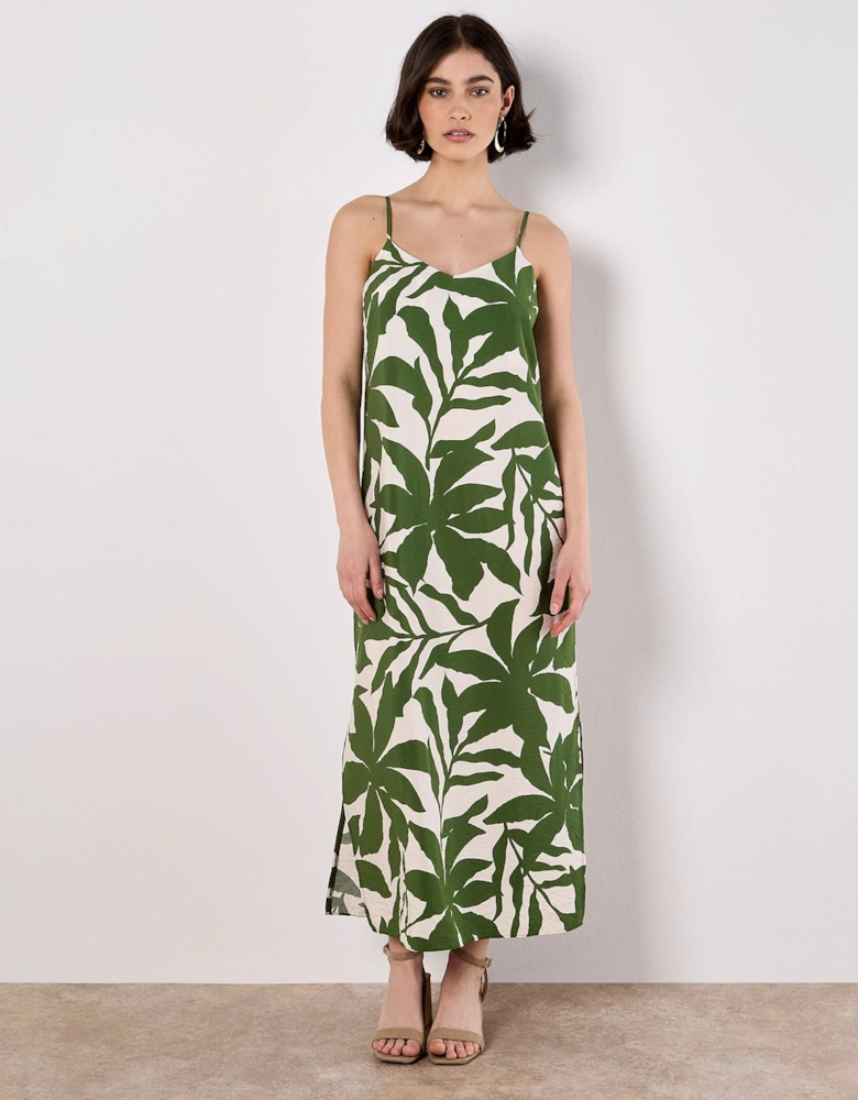 Floral Silhouette Cami Midi Dress