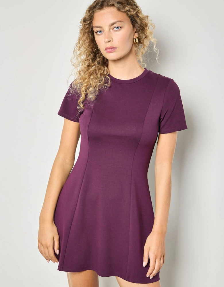 Fit And Flare Jersey Mini Dress