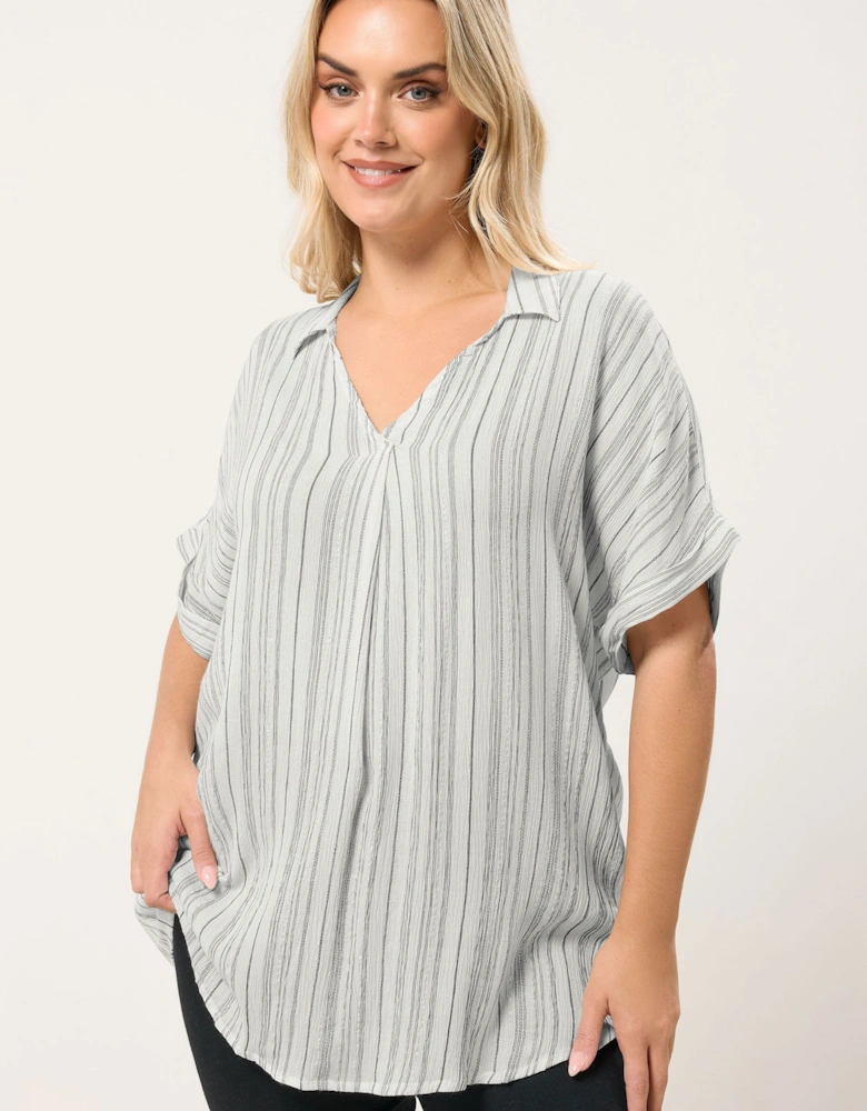 Stripe Metallic Blouse