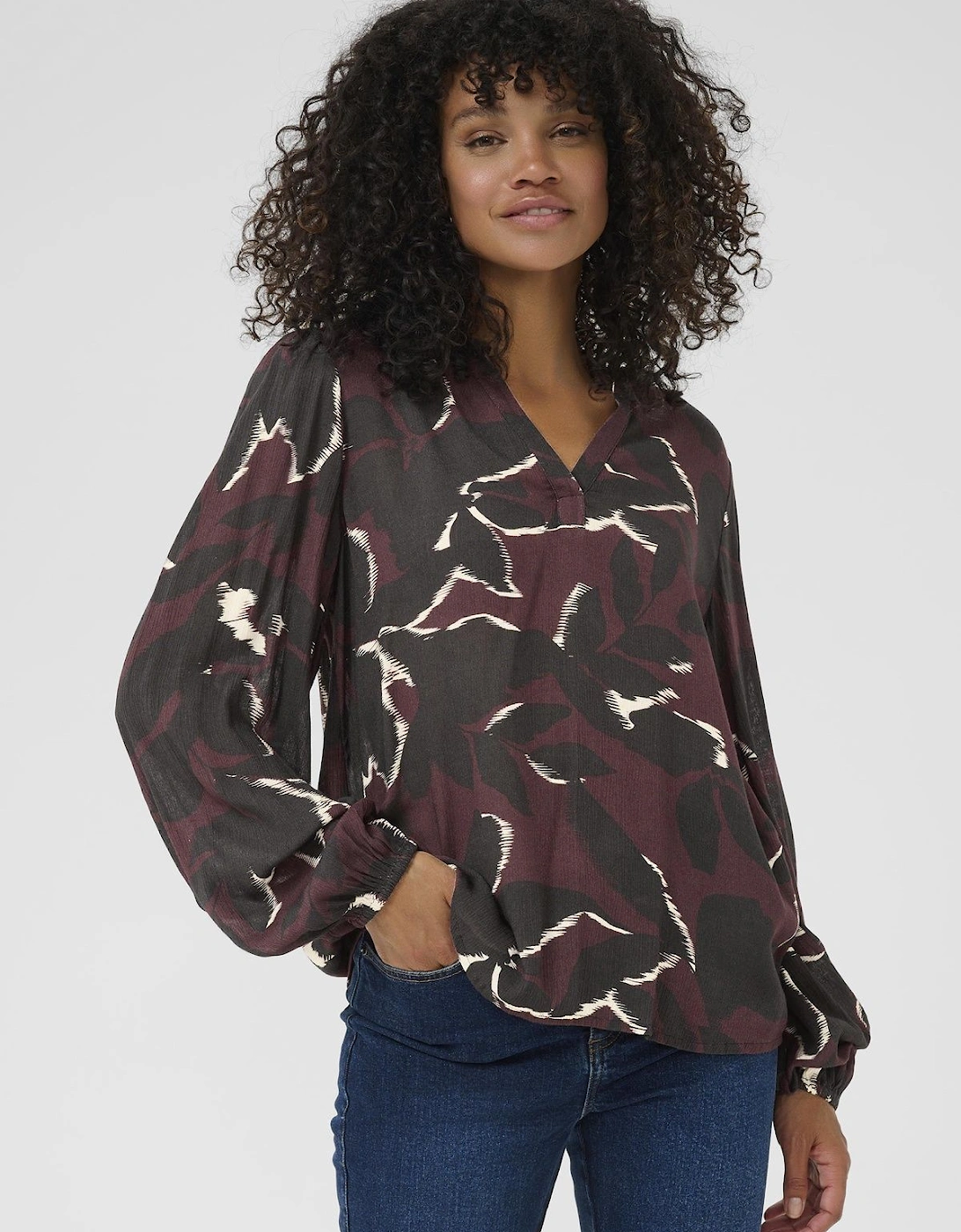 Beate Amber Floral Print Blouse, 2 of 1