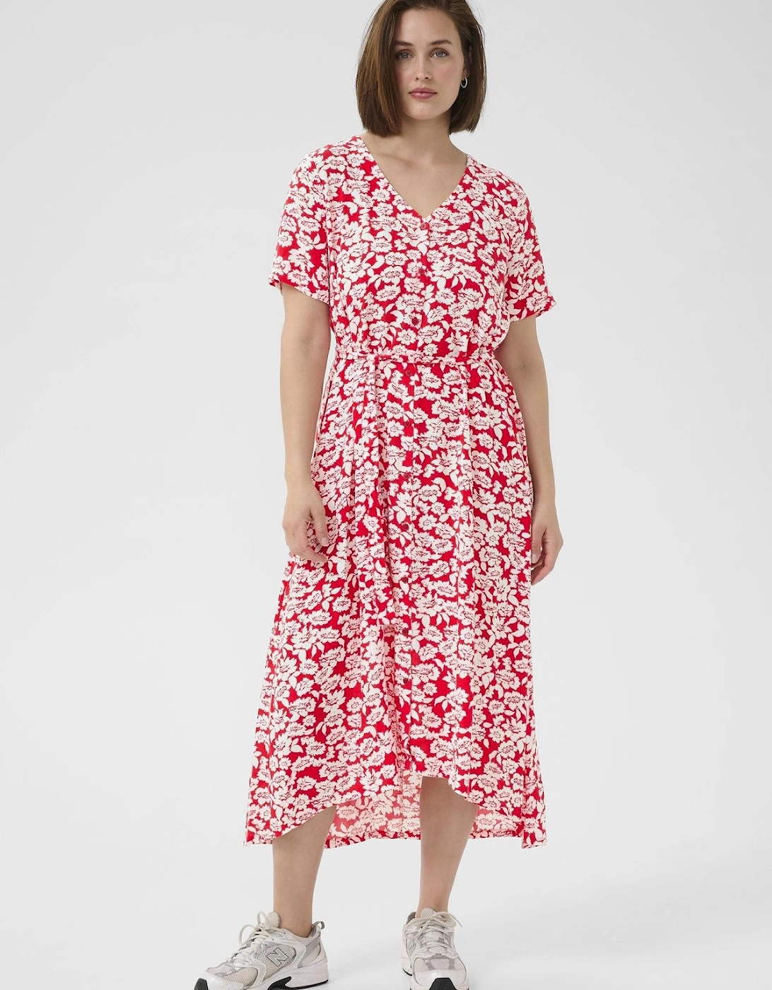 Beathe Buttons V-neck Belted Maxi Dress, 2 of 1