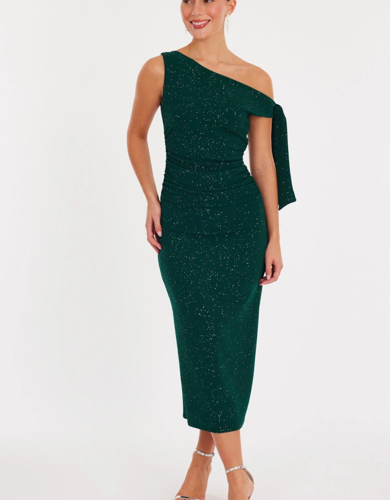 Green Glitter Midaxi Dress