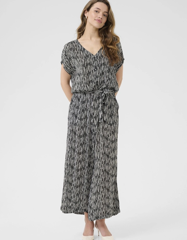 Mille V-neck Short Sleeve Jumpsuit