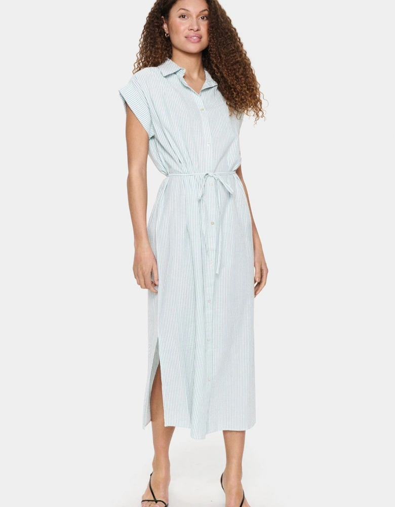 KiraSZ Sleeveless Midi Shirt Dress