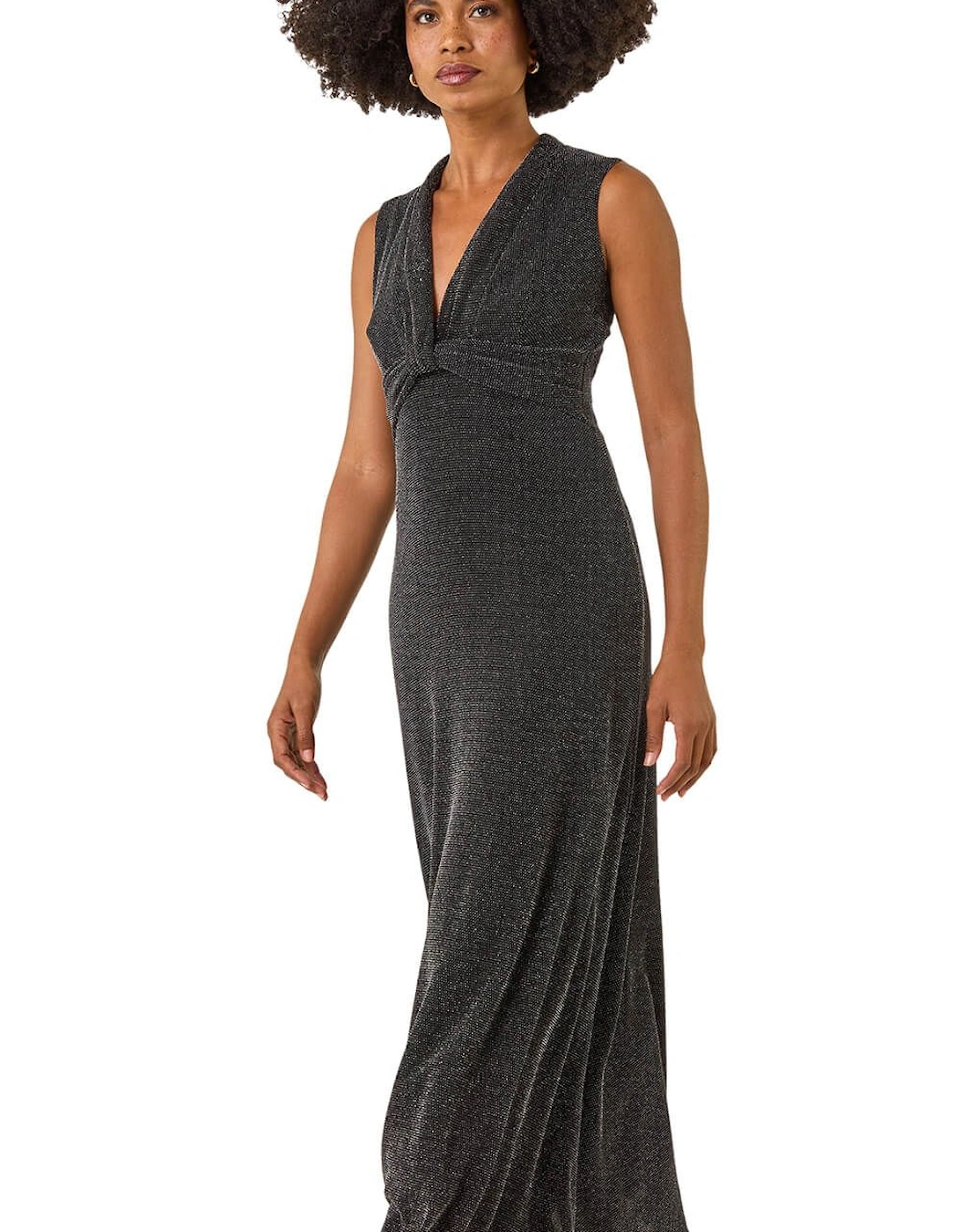 Shimmer Twist Detail Stretch Maxi Dress, 2 of 1