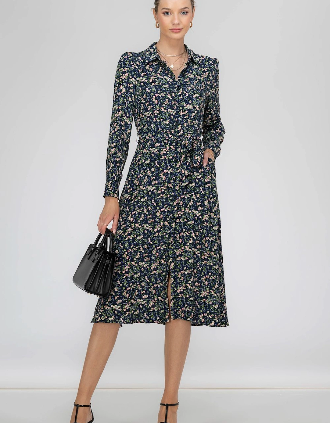Shea Viscose Shirt Midi Dress, 2 of 1