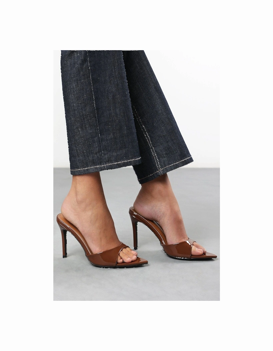 'Tasha' Suede Open Toe Stiletto Mules, 2 of 1