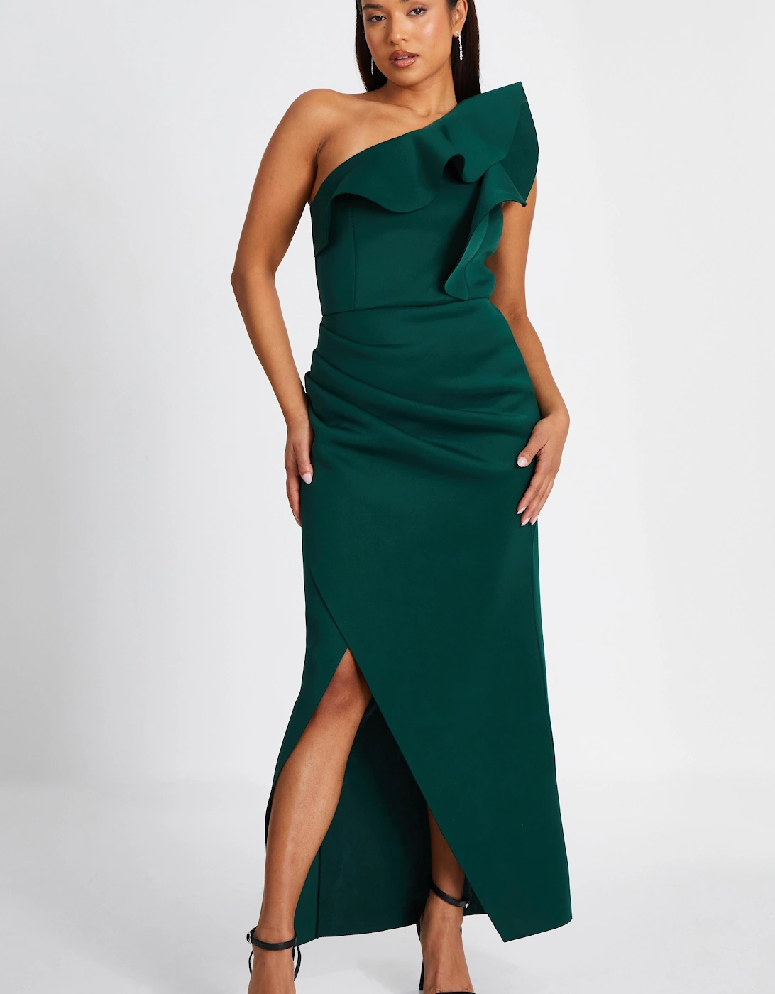 Green One Shoulder Maxi Dress, 2 of 1