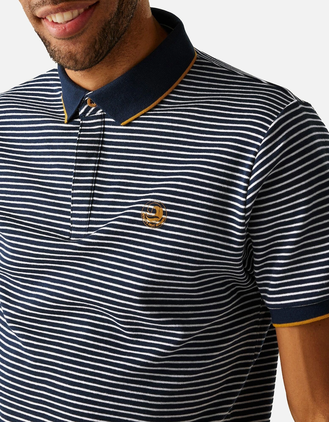 Mens Tiver Striped Polo Shirt