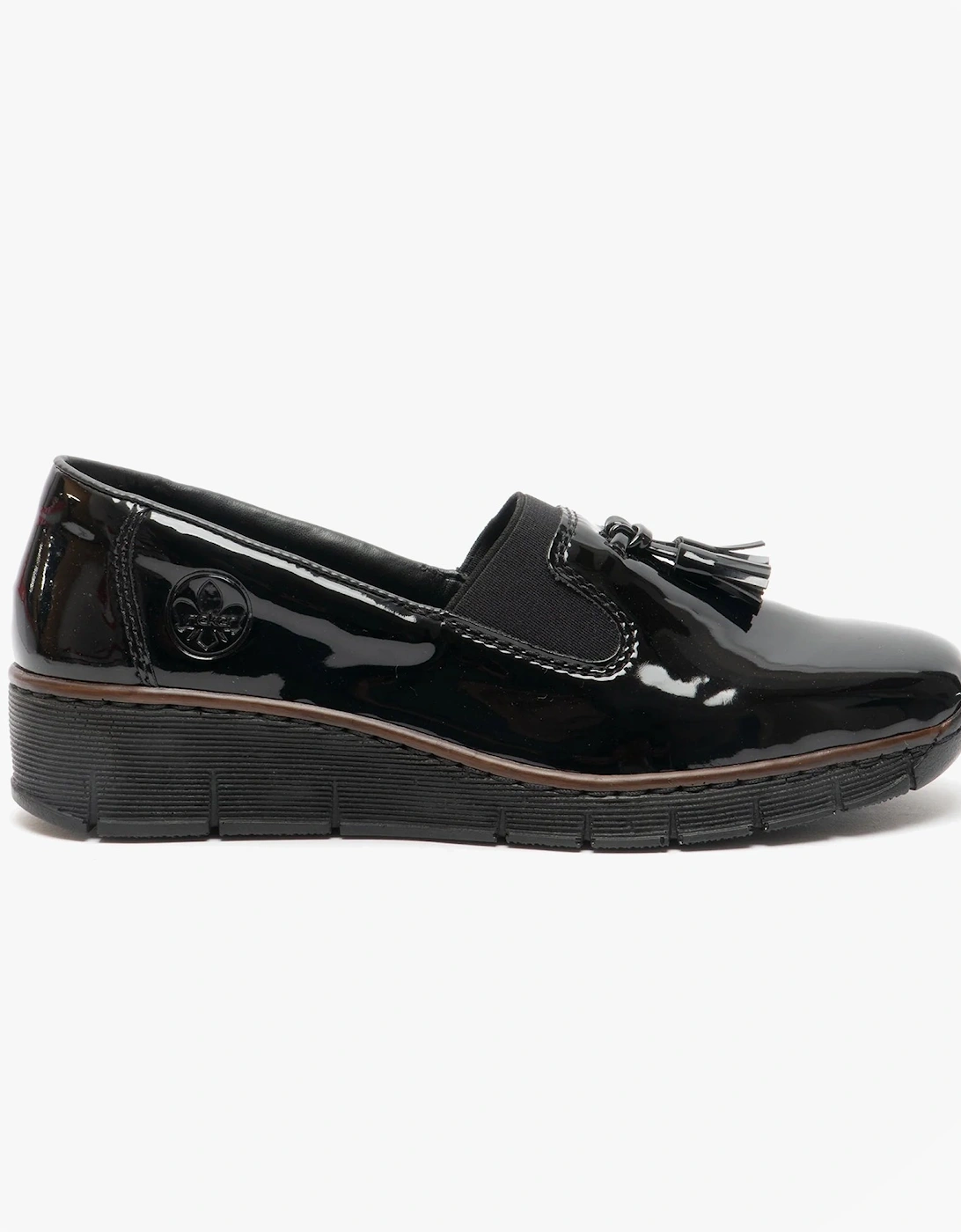 53751-00 Womens Loafer Shoes Patent Black, 6 of 5