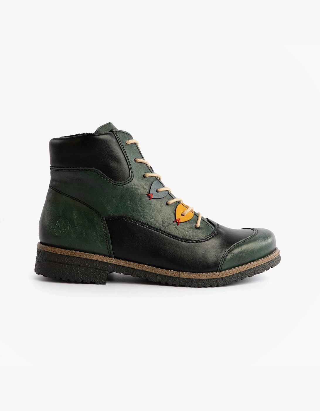 Rieker Women's 'Compass' Lace Up Ankle Boots in Dark Green | Size: 5 - Image 2
