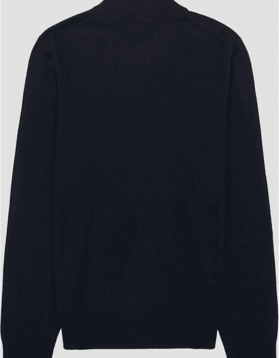 H-Hemarlo Wool Cashmere Navy Quarter Zip Knitwear