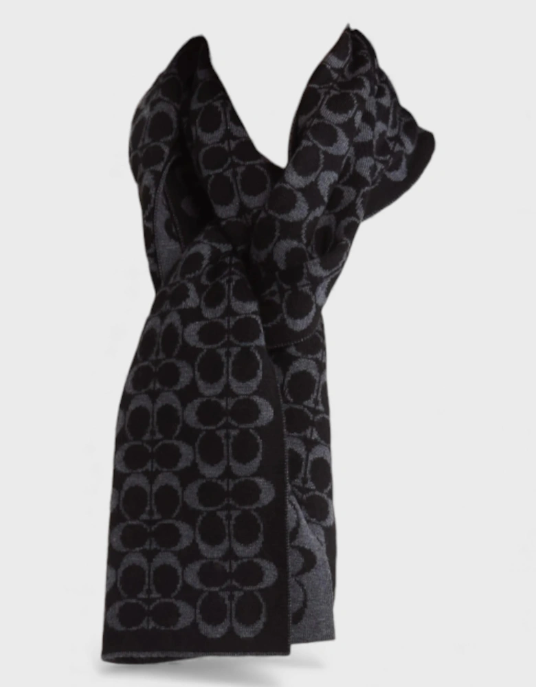 Signature Scarf Black Grey