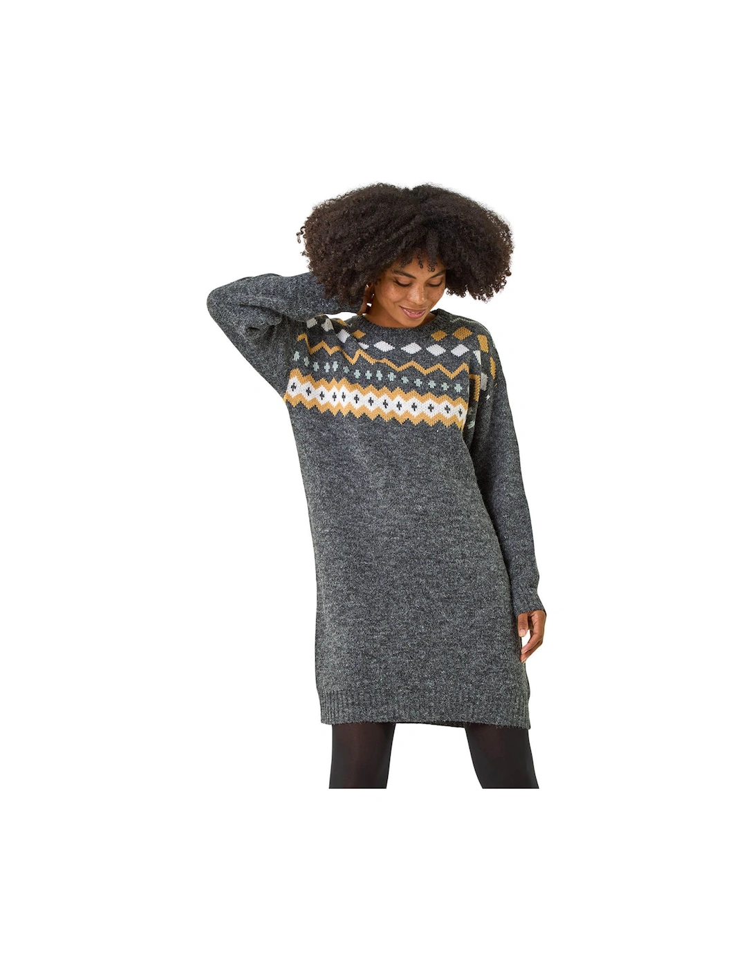 Nordic Print Knitted Jumper Dress, 2 of 1