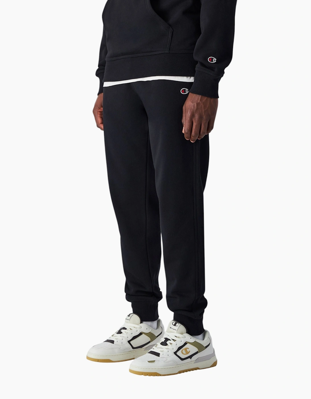 Champion Men's Black Heavyweight Slim Fit Joggers Fleece Trousers Cotton Track Pants - Size 33/32/32/38/Regular