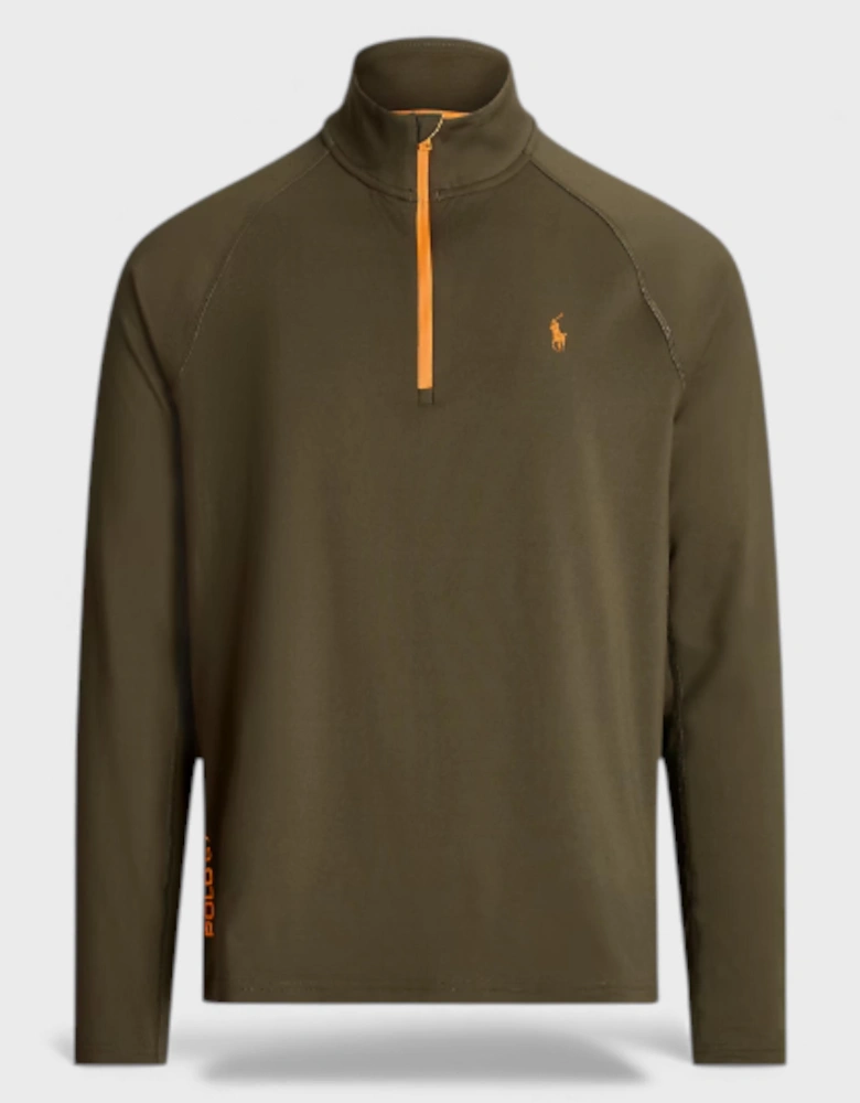 Performance Jersey Quarter-Zip Pullover Green