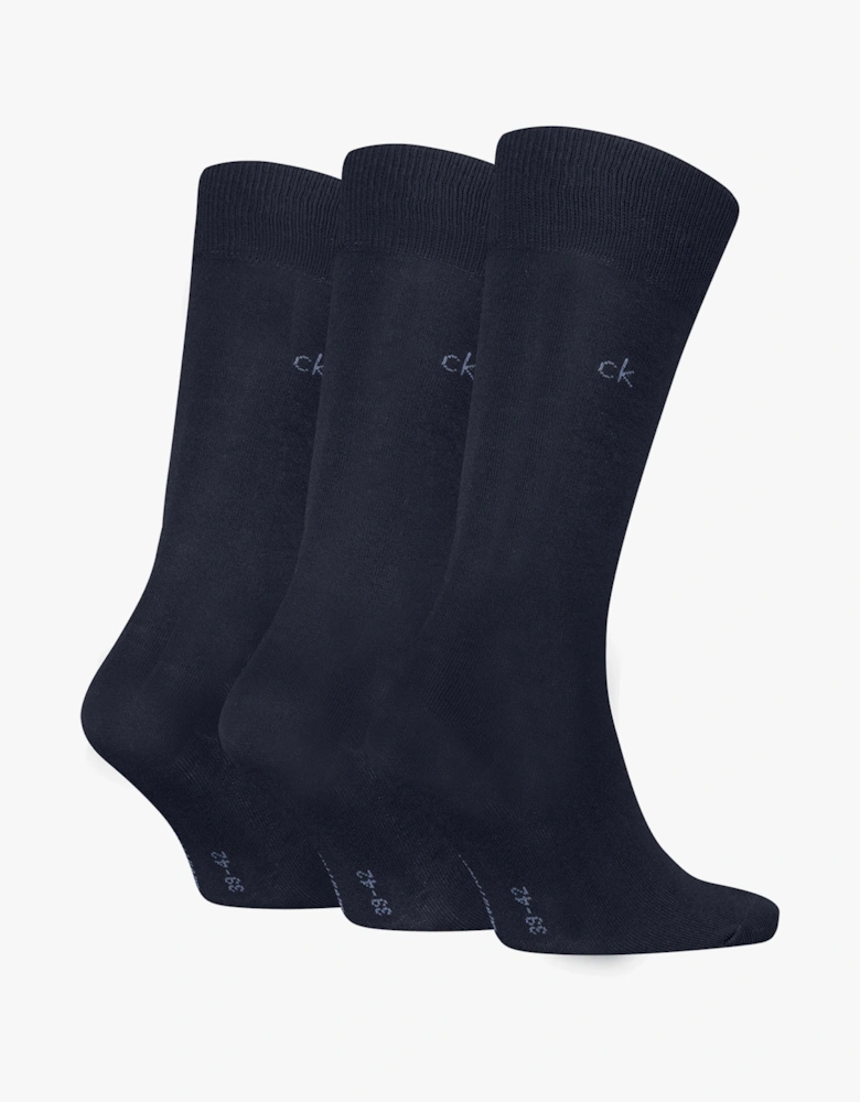 Calvin Klein 3 Pack Mens Crew Socks Navy