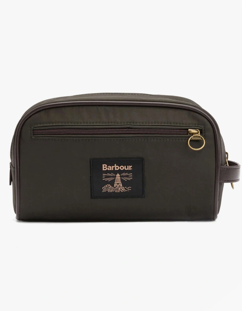 WAXED Mens Washbag Olive/Beacon