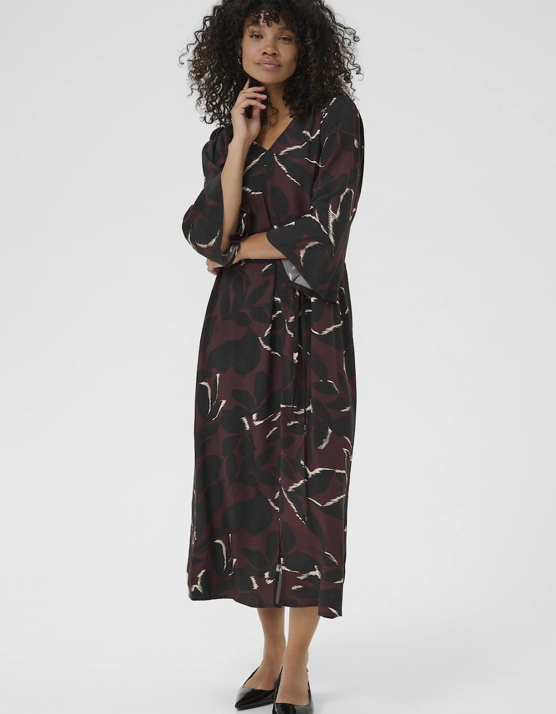 KAmille Patterned Midi Dress, 2 of 1